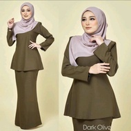 Olive green kurung new