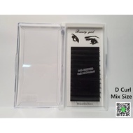 Eyelash Extension 【Mix Size - D Curl】0.05D / 0.07D / 0.10D / 0.12D / 0.15D (1) Box