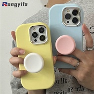 Macaron Color With Phone Case Stand Holder For OPPO Reno 11 10 Pro 8Z 7Z 8 7 Lite 9 Pro 8 5G 7 SE 6 5k 5 4 Pro 4 SE A1 A98 F23 R17 R15 Casing INS Style Skin-Feel TPU Back Covers