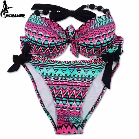 EONAR Women Bikini Offer Combined Size Swimsuit Push Up Bikini Sets Brazilian Bathing Suits Plus Siz