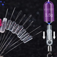 CELEBRITY12 90pcs(10 Groups) Fishing Bobber Stopper, Float transparent Rubber Bean,  Line Tackle Acc