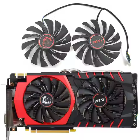 NEW PLD10010S12HH GTX 980 GPU FAN，For MSI R9 390、R9 380、R7 370、GTX 980 980Ti 970 960 950 GAMING Vide
