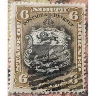 Setem North Borneo 6 Cents 1894 (NB111)