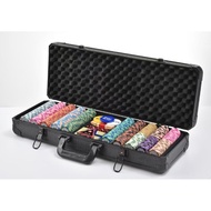 (Poker LasVeGas) Premium Poker Suitcase 200, 300, 500 Chips (Chips) With Numbers, Genuine Imported G