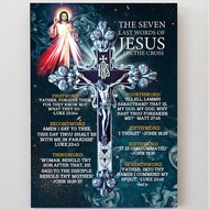 The Seven Last Words of Jesus On The Cross Poster Jesus Gift For Christians Jesus Poster Religious G