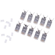 LAN Cat 7 Plug Head Connector 10 Pieces FTP RJ45 8P8C Modular 1.3mm