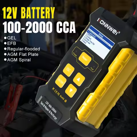 Useful KONNWEI KW510 Full Automatic 12V Car Battery Tester 3in1 Pulse Repair Battery Chargers Wet Dr