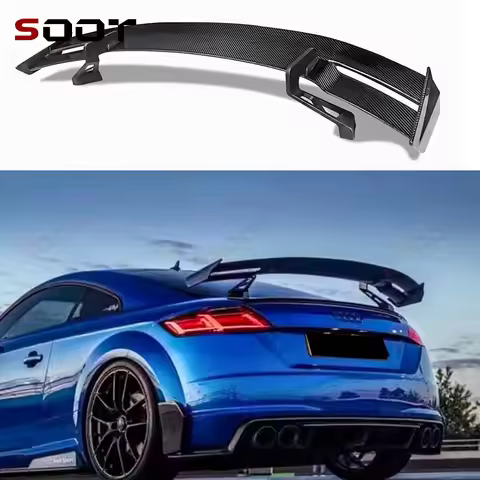 Carbon Fiber Tail fins For Audi TT TTS A3 A4 A5 A6 A7 S5 S6 S7 S4 R8 Rear Trunk Spoiler Guide Wing R