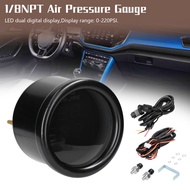[LIS1] Dual Display Air Pressure Guage LED Digital Suspension Gauge 0-220PSI with 2pcs 1/8NPT Sensor