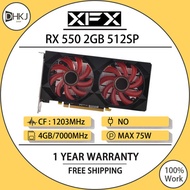 USED XFX RX 550 2Gb Graphics Cards GPU AMD Radeon Rx550 2G Video Desktop PC Computer Game Video