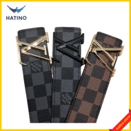 Lv Men's Belt, High Quality LV Leather Belt, super durable and beautiful solid metal buckle - 002fas