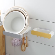 Hidden Retractable Washbasin Rack Perforation-Free Toilet Rack Bathroom Rack Washbasin Rack Storage 