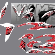 Vario 2018 stamp, premium red and white arai fire design