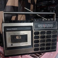 National panasonic 卡式錄音收音機 收音機正常 卡帶皮帶老化