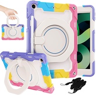Kids 360 Rotating Kickstand Shoulder Strap Hand Grip Pencil Holder Full Body Shockproof Case for iPad 10th Gen 10.9 202/9th/8th/7th Generation,for iPad Pro 11 2021 2020,for iPad Air5 Air4,for iPad Mini 6 54.for iPad 6th 5th Gen,Air 2,Air 3,Pro 10.5,9.7