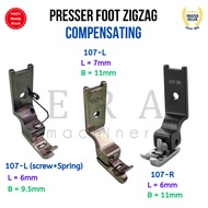 ZIGZAG COMPENSATING Sewing Foot / Presser Foot 107-CL 107-CR 107L 107R