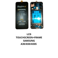 LCD TOUCHSCREEN+FRAME SAMSUNG A30/A50/A50S & LCD TOUCHSCREEN FOR SAMSUNG A30/A50/A50S/MEETOO/BLACKOr