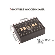 Wooden Tarot Card Box Lucky Small Jewelry Tarot Card Box and Wooden Tarot Card Holder, Souvenir Box