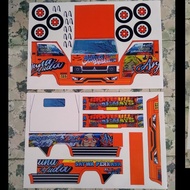 Stiker Pola Miniatur L300 PickUp Satwa Perkasa Mbois Skala 1:20