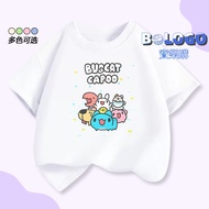 Cat Bugcat Capoo Bugcat Capoo Cute Same Style Short-Sleeved T-Shirt Men Women Summer Casual All-Matc