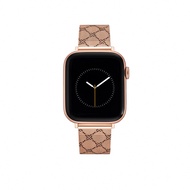 【NINE WEST】Apple watch 經典LOGO不鏽鋼蘋果錶帶 -玫瑰金 38/40/41mm