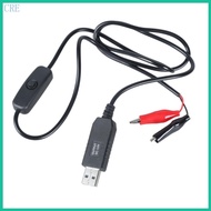 CRE Heavy Duty USB to Alligators Clip Test Cable Efficient Power Cord Essential Tool LED Light Power