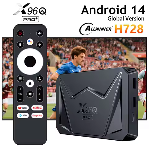 Original X96Q PRO+ Android 14 Smart TV Box Allwinner H728 Quad Core 8K HD 1000M Wifi6 X96QPRO Plus S