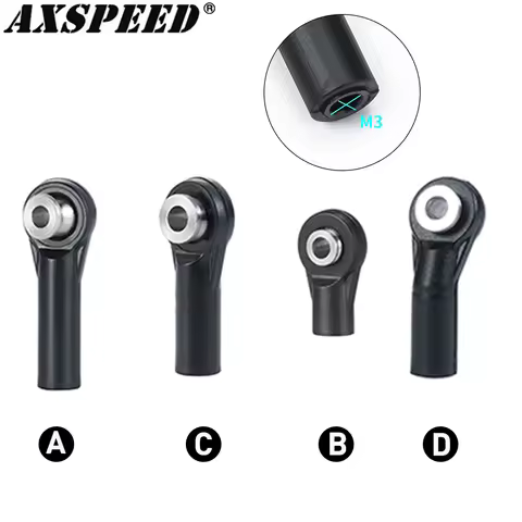 AXSPEED 10PCS M3 Ball Joint Link Bar Rod Plastic Ball Head Tie Rod End for 1/10 Axial SCX10 90046 D9