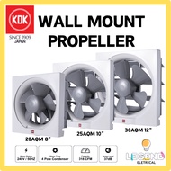 KDK Wall Mount Propeller Ventilating Fan / Wall Exhaust Fan 20AQM 8'' / KDK 25AQM 10'' / KDK 30AQM 1