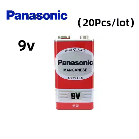 1PCS -20PCS Original Panasonic 9V 6F22ND 6f22 Alkaline Battery for Alarm Wireless Microphone Mercury