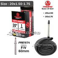 Inner Tube 20x1.50 - 1.75 FV 60mm 6cm France Valve Pacific by Kenda Butyl Rubber Bicycle | High Qual