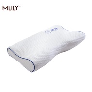 Mlily Memory Foam Bed Orthopedic Pillow for Neck Pain Sleeping with Embroidered Pillowcase 50x30cm H