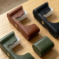 PU Leather XT100 Camera Case Bag Half Body Cover For Fujifilm XT100