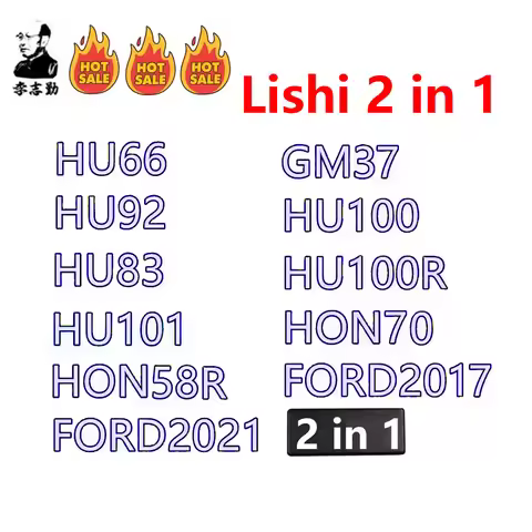 Lishi tool 2 in 1 HU100 HU66 HU83 HU92 FORD2021 GM37 GM39 HON70 HON58R HU101 HU100R for FORD2017 lis