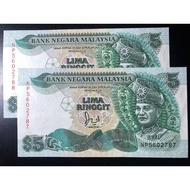 Malaysia 5 Ringgit 6series NP5602787-5602788 2pcs