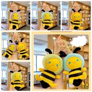 HUBERT Bee Doll Bag Pendant, Stuffed Cotton Funny Bee Plush Keychain, Key Holder Little Bee Shape Creative Personalized Plush Animal Bee Keyring Kids Gift