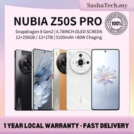 Nubia Z50S PRO Phone Snapdragon 8 Gen 2 Handphone OLED Screen Smartphone Telefon Murah Original 5100mAh + 80W Charger