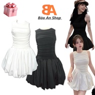 [ D-171 ] Kate Women Dress Elephant 3-hole elastic Dress