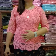 SHOOPI ATASAN BLUS BROKAT WANITA/BLUSS SEMI PRANCIS KEKINIAN CANTIK TERBARU TANGAN LURUS