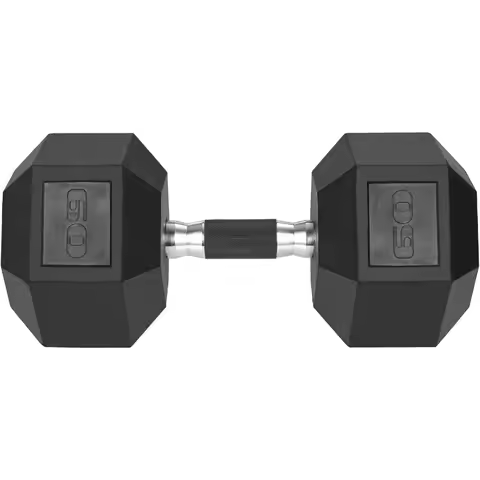 Rubber Grip Dumbbells Rubber Coated Cast Iron with Anti-Slip Hex Black Dumbbell Free Weights Dumbbel