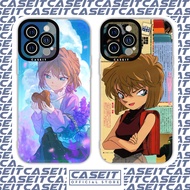 Caseit Anime Detective Conan Haibara Ai aesthetic square edge iphone case 8/8plus/x/xs/11/12/13/14/p