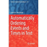 Automatically Ordering Events And Times In Text - Hardcover - English - 9783319472409