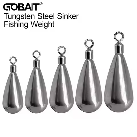Tungsten Steel Fishing Weight 2Pcs/Lot Sinker Mold 1.8g 3.5g 5.3g 7g 10.5g Drop Shot Pendant Swivel 