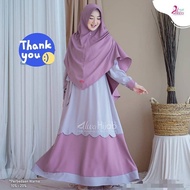 Nesya Gamis FREE Hijab / Baju Muslim Set Khimar / Baju Gamis Wanita Terbaru 2020 / Gamis Busui / Gam