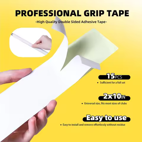 Golf Grip Kit –Includes Pro/Standard Hook Blade, 15 Grip Tapes & Rubber Vise Clamp for Regripping Gr