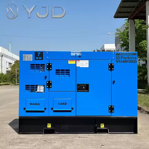 Small Power Diesel Generators 7KW 9KVA Silent Type 50/60Hz 12V DC Start Diesel Generator Set for Hom