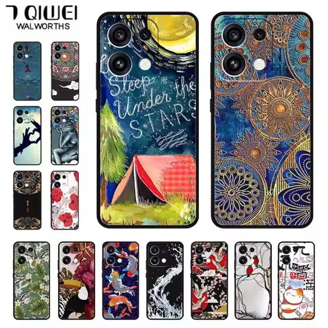 3D Flower Emboss Cases For Oppo Reno16 Pro Reno 16 Global Relief Emboss Soft Silicone Cover For Oppo