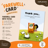 Tic Tac Cute Farewell Gift For Colleagues | Farewell Card | Appreciation Gift Tictac Mini |Resign Fa