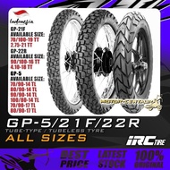 TAYAR MOTOSIKAL IRC GP-21F GP-22R GP-5 SAHARA TYRE 2.75,4.10,70/90,70/100,80/90,90/90,90/100,100/80-