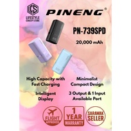 PINENG 20000mAh 22.5W Power Bank with Type-C to Lightning Cable [PN-739SPD] Output:10V/2.25A (22.5W)